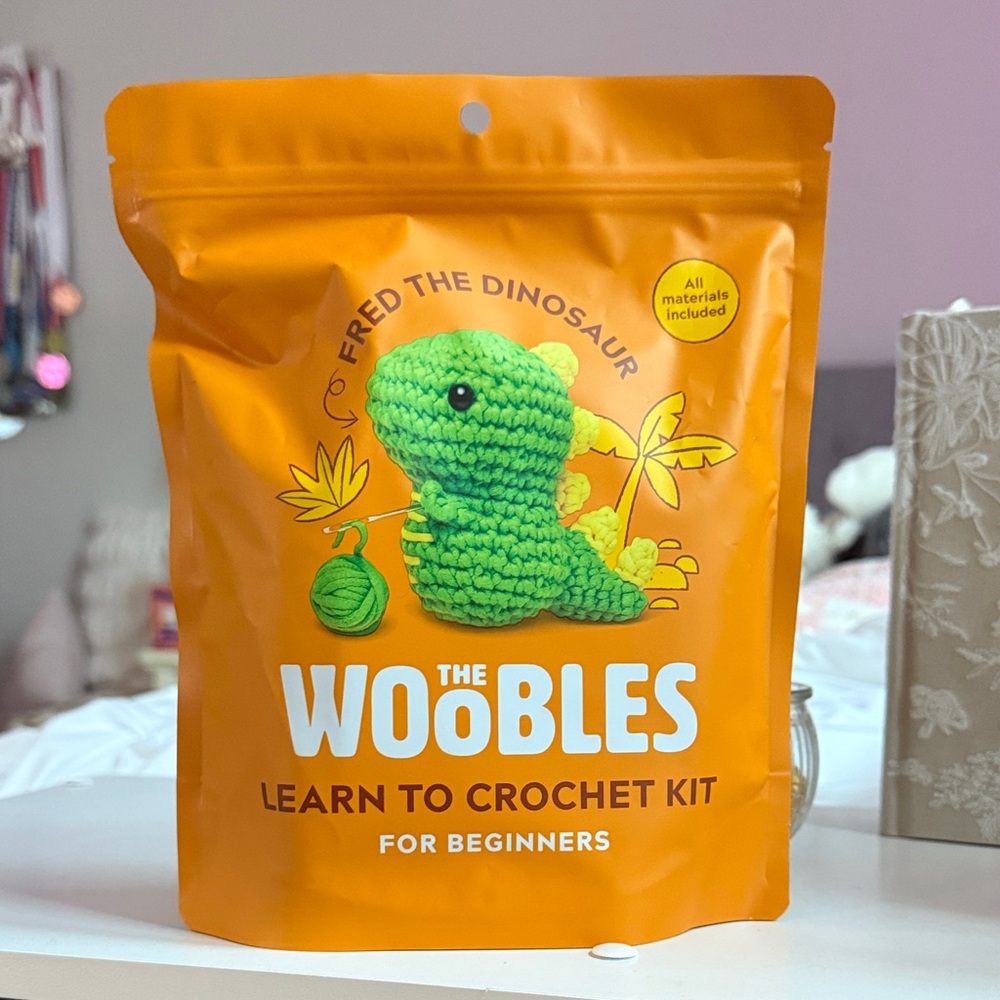 The Wobbles Learn to Crochet Kit, Fred The Dinosaur!!